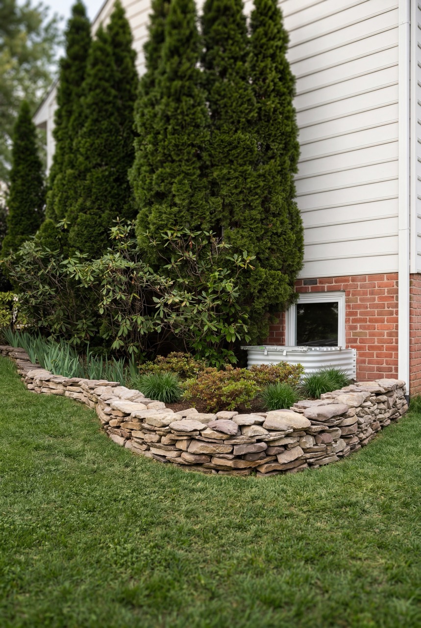 Combined landscape and hardscape project by Green Life Landscaping