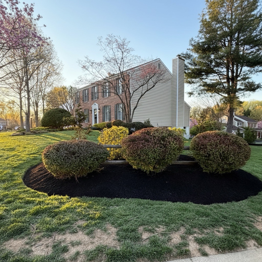 Mulch and plant install by Green Life Landscaping