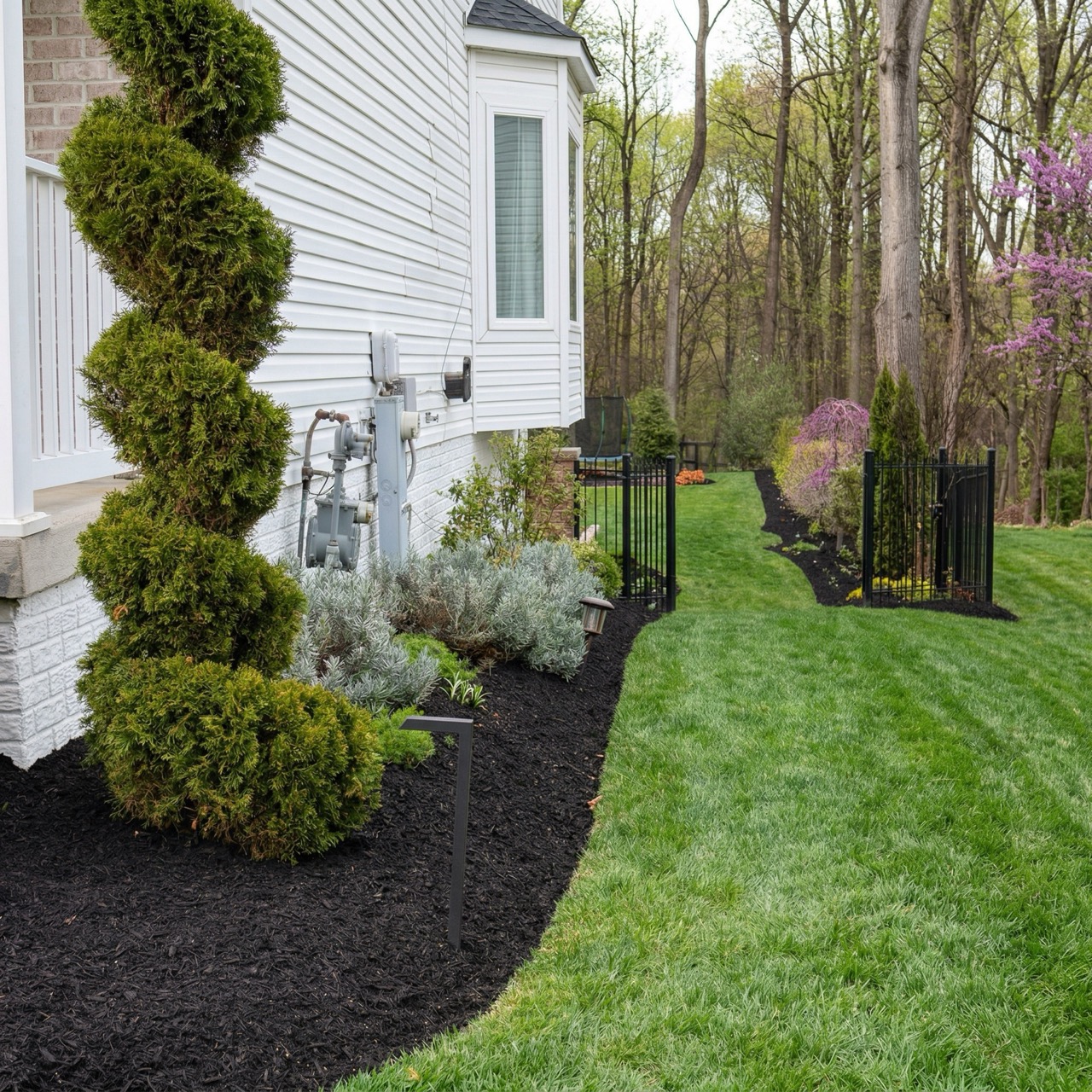 Full-yard tree, mulch, and lawn care by Green Life Landscaping