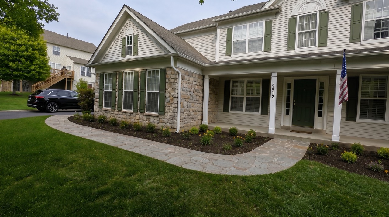 Full landscape, hardscape, and lawn care project by Green Life